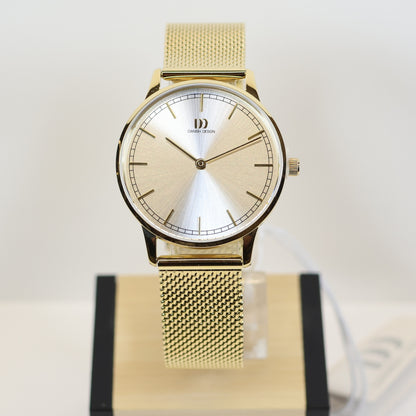 Danish Design dameshorloge IV05Q1249 gold milanese band