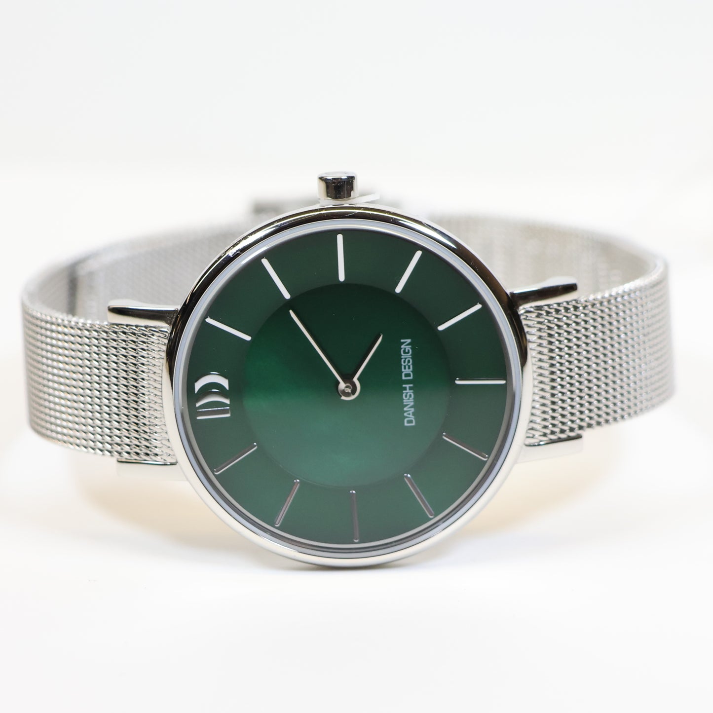 Danish Design dameshorloge IV77Q1167 green dial milanese band
