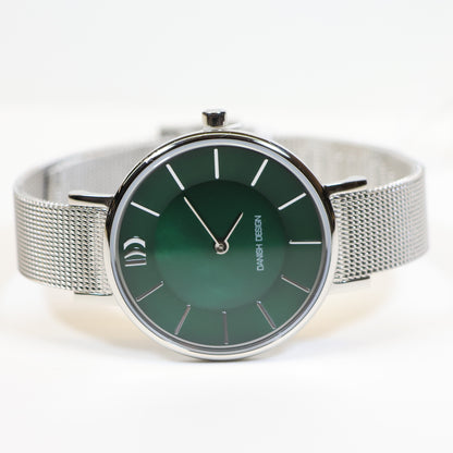 Danish Design dameshorloge IV77Q1167 green dial milanese band