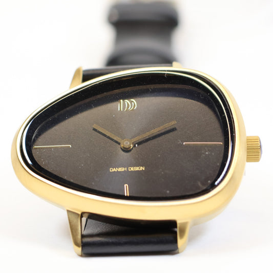Danish Design horloge dames 35mm Elvsten IV15Q1305 Gold Black 