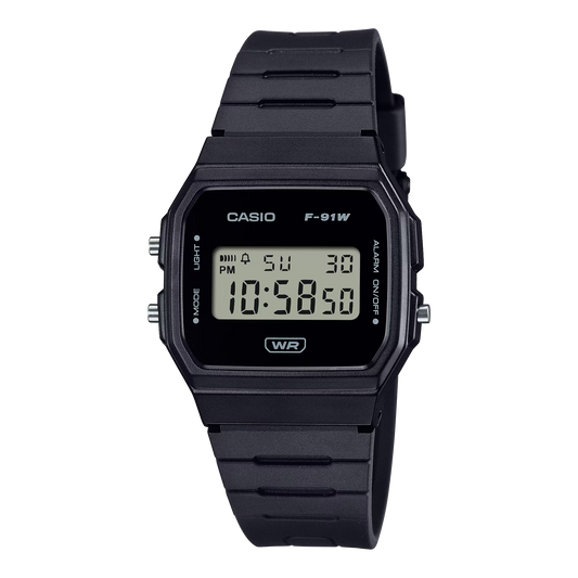 Casio horloge unisex F-91W-1AEF timeless black