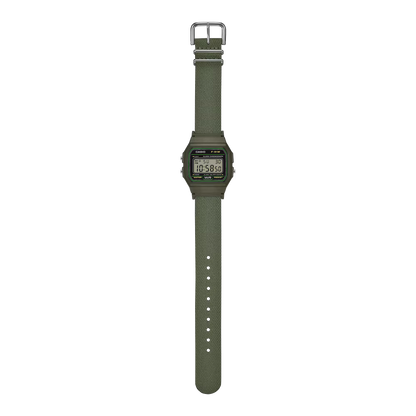 Casio horloge F-91WF-3AEF Nylon kaki green