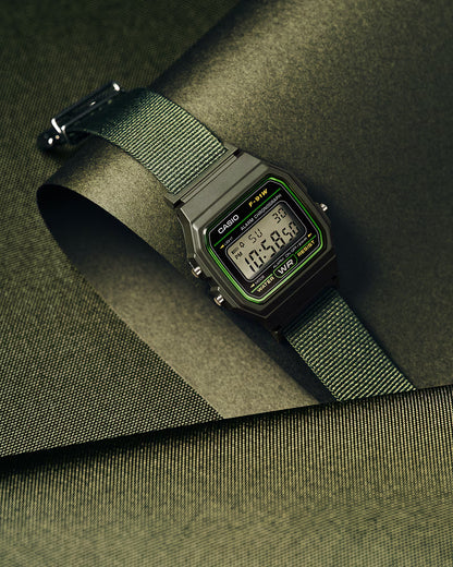 Casio horloge F-91WF-3AEF Nylon kaki green