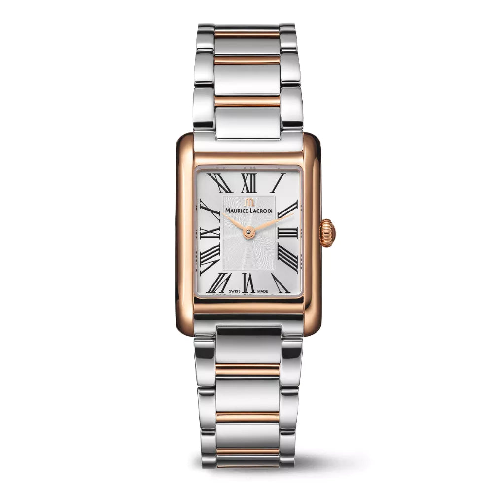 Maurice Lacroix horloge dames FIABA Square Quartz FA1205-PVP02-110-A bicolor rosé