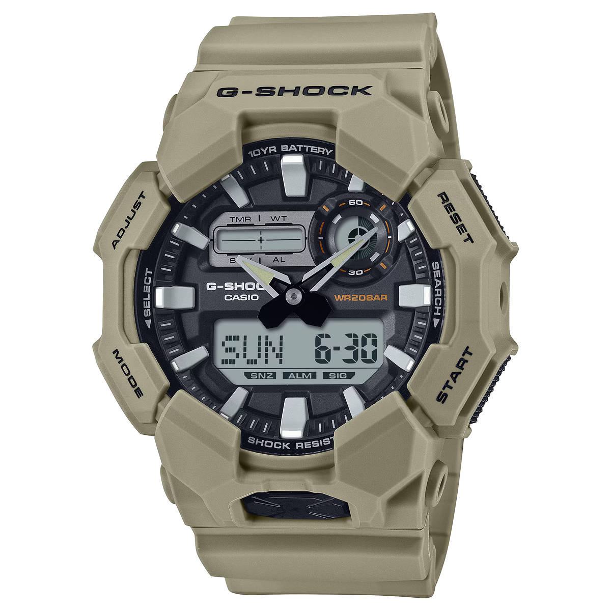 Casio G-shock horloge GA-010-5AER beige zandkleur