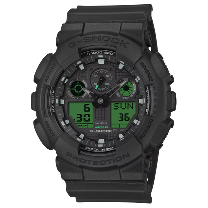 Casio G-shock horloge GA-100BEG-1AER zwart electro groen