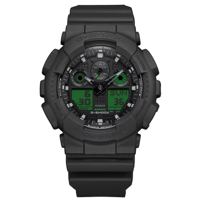 Casio G-shock horloge GA-100BEG-1AER zwart electro groen