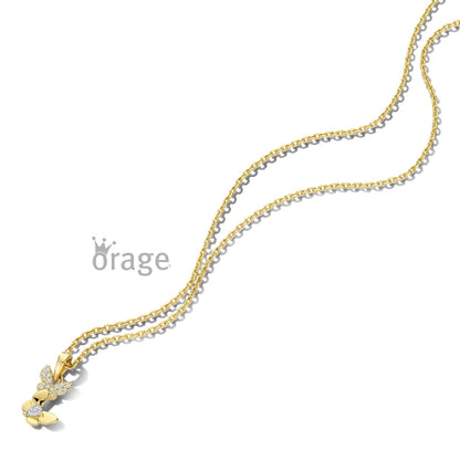 Orage kids ketting geelgoud vergulde vlinder K/6567/41