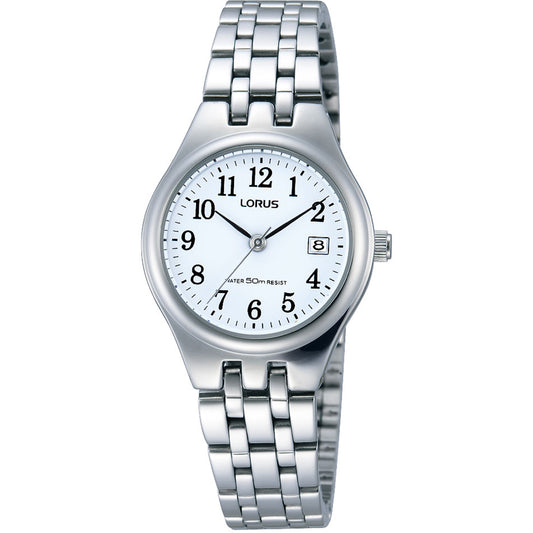 Lorus RH791AX9 dameshorloge stalen band Arabische cijfers