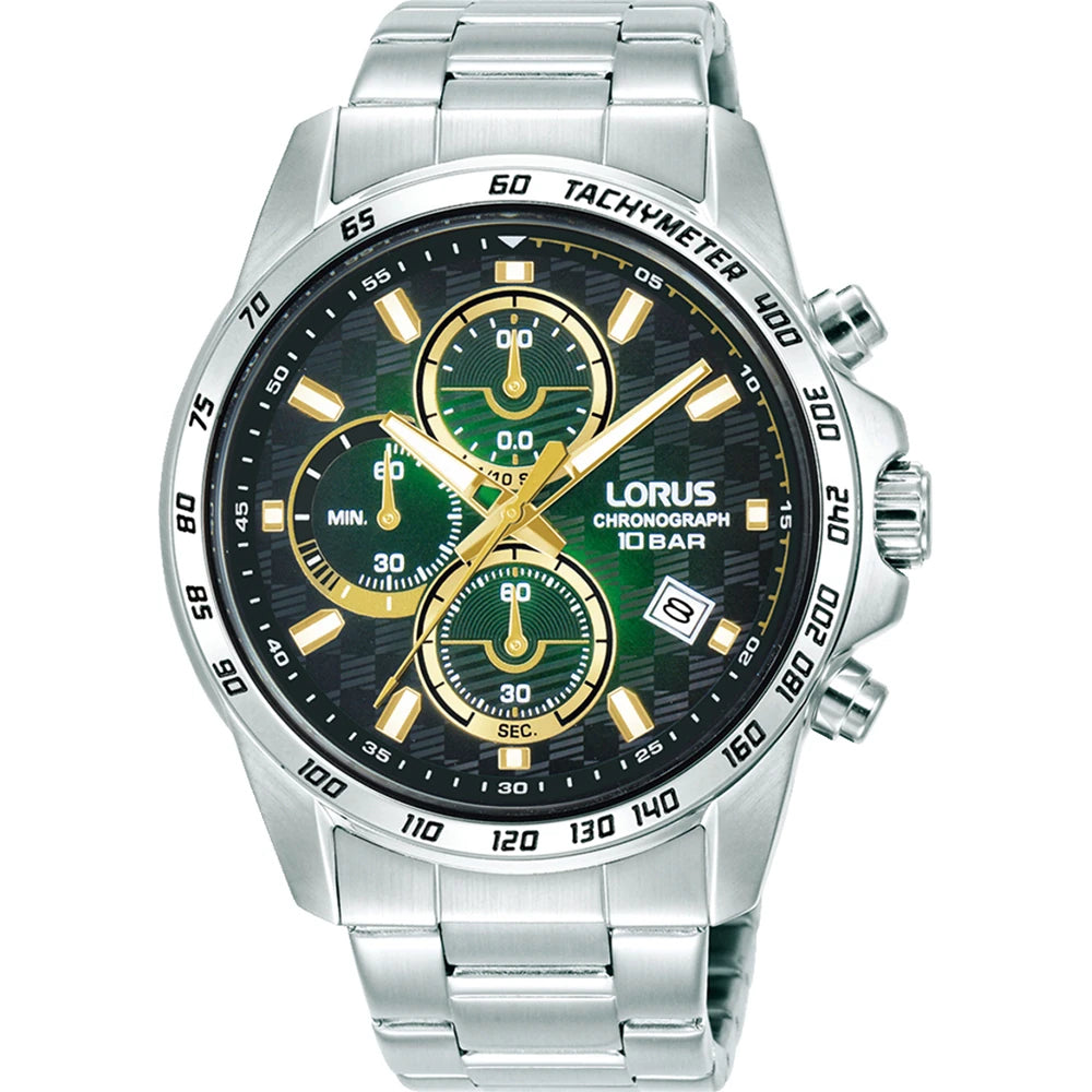 Lorus RM309KX9 chronograaf herenhorloge groen