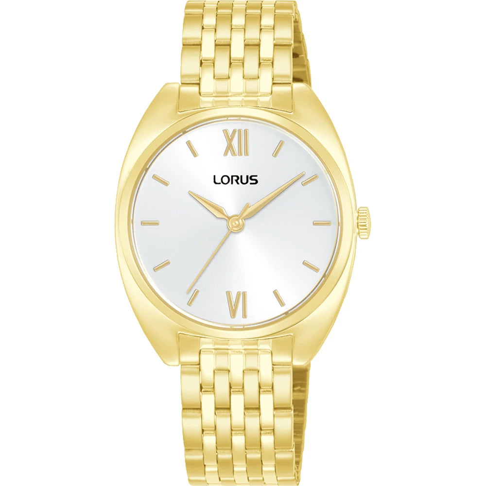 Lorus dameshorloge RH846CX9 gouden stalen band Romeins 30mm