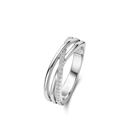 Naiomy Silver zilveren ring met zirconia stenen N4J64