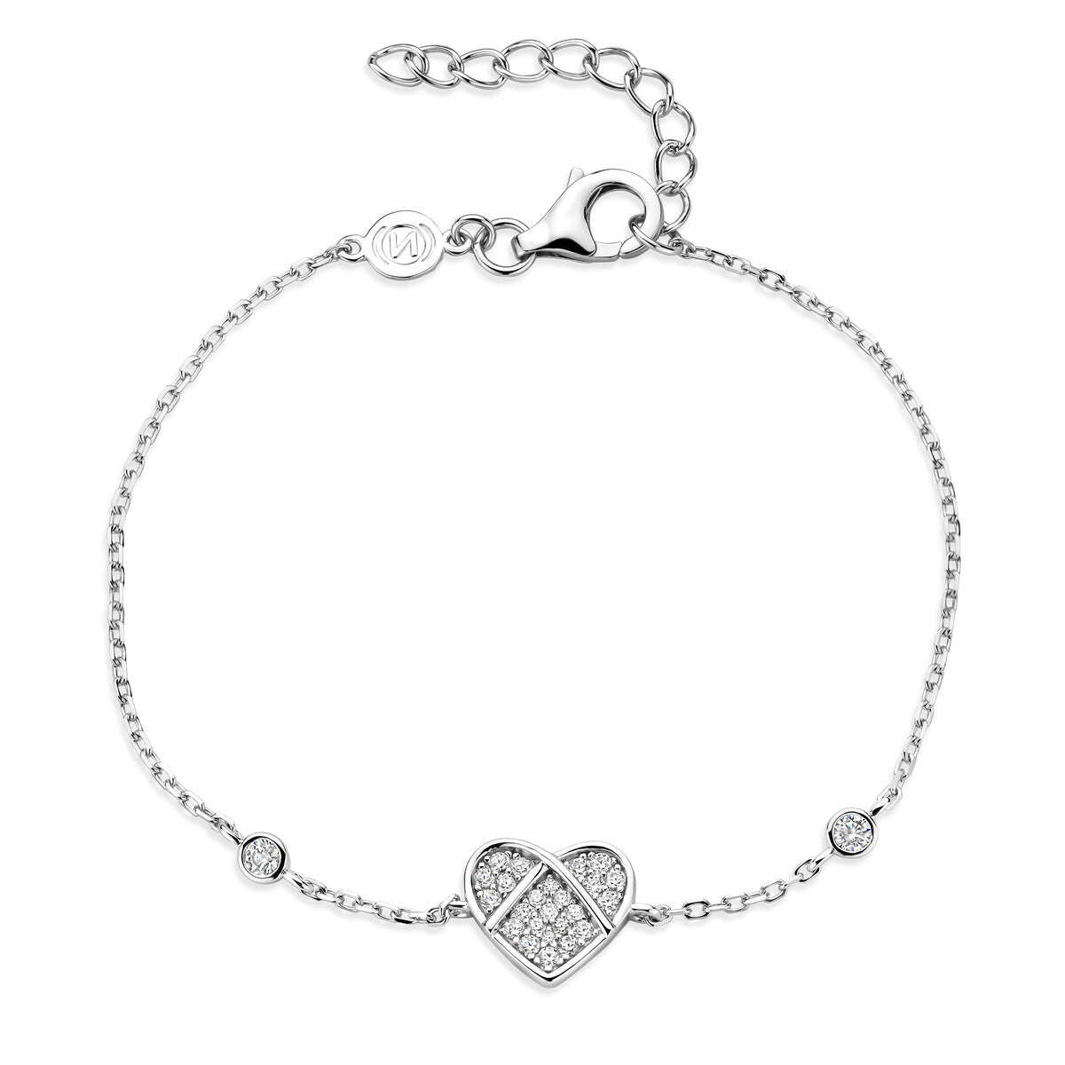 Naiomy Silver zilveren hartjes Armband N5E64