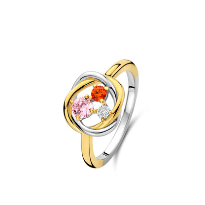 Naiomy Silver bicolor vergulde ring N5F57