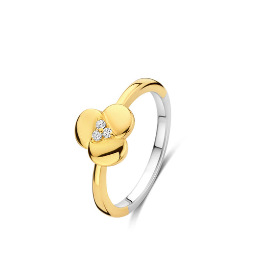 Naiomy Silver zilveren klavertje drie ring N5F60