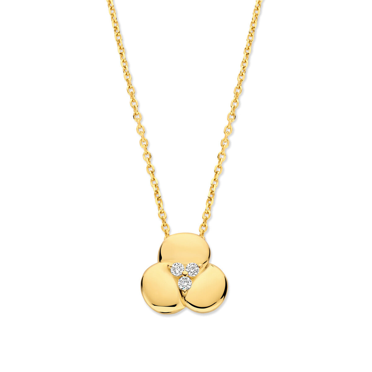 Naiomy zilveren ketting met klavertje drie hanger N5F61
