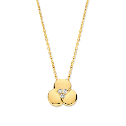 Naiomy zilveren ketting met klavertje drie hanger N5F61