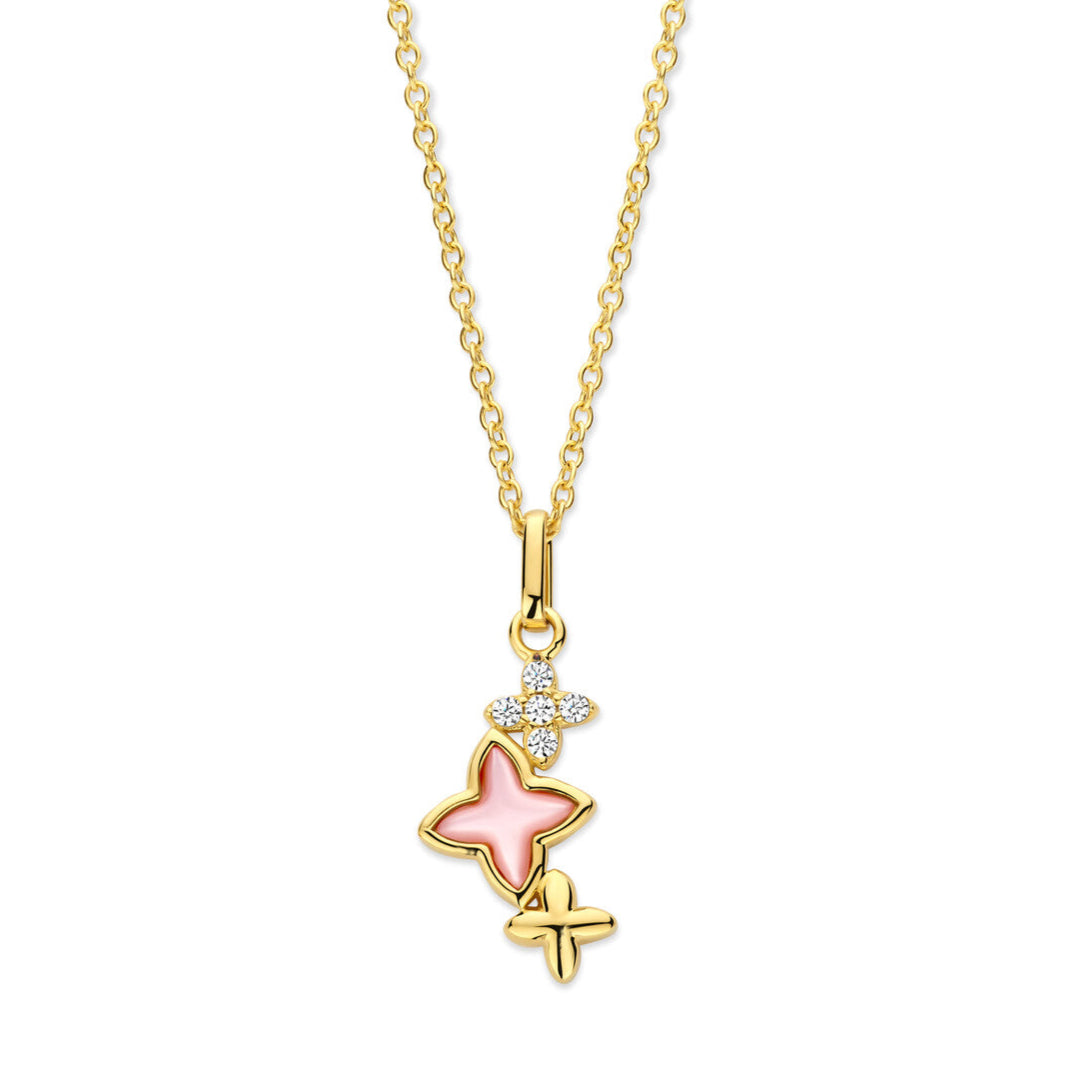 Naiomy zilveren ketting met sterretjes hanger N5G52