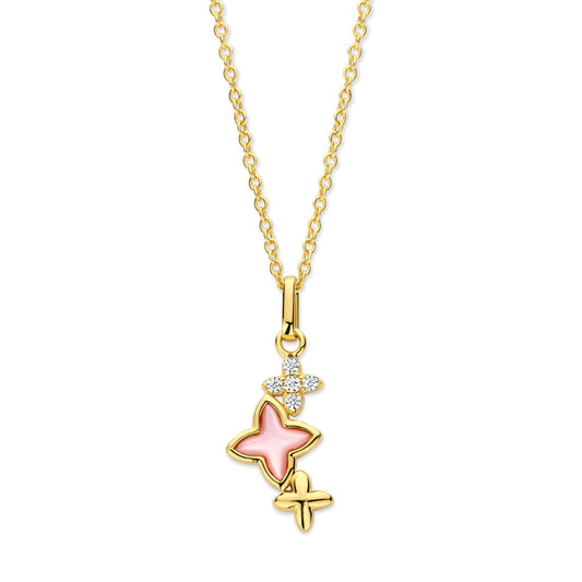 Naiomy zilveren ketting met sterretjes hanger N5G52