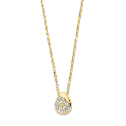 Naiomy zilveren ketting met druppel hanger N5M58