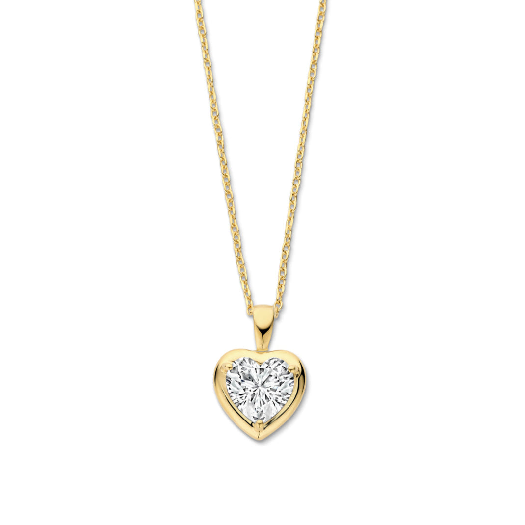 Naiomy zilveren ketting met hartje hanger N5M68