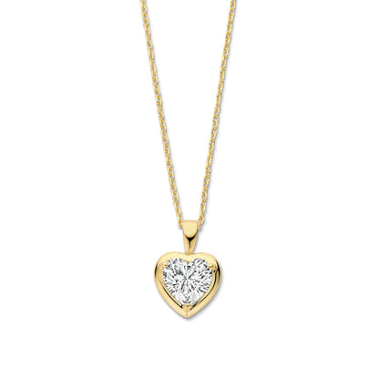 Naiomy zilveren ketting met hartje hanger N5M68