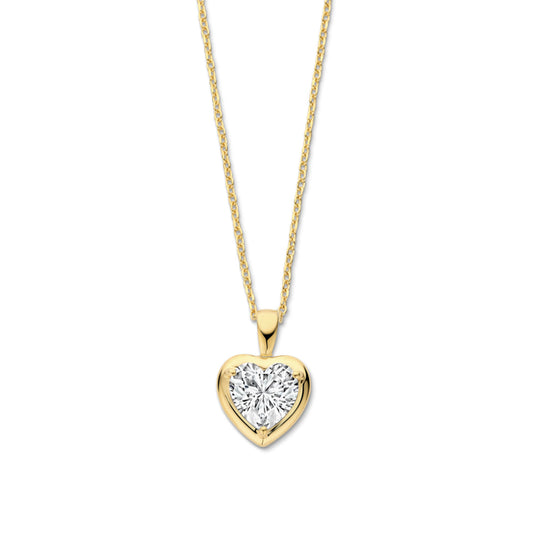 Naiomy zilveren ketting met hartje hanger N5M68