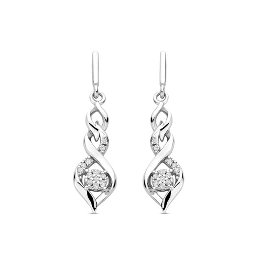 Naiomy Silver zilveren schakels Oorbellen N5O63