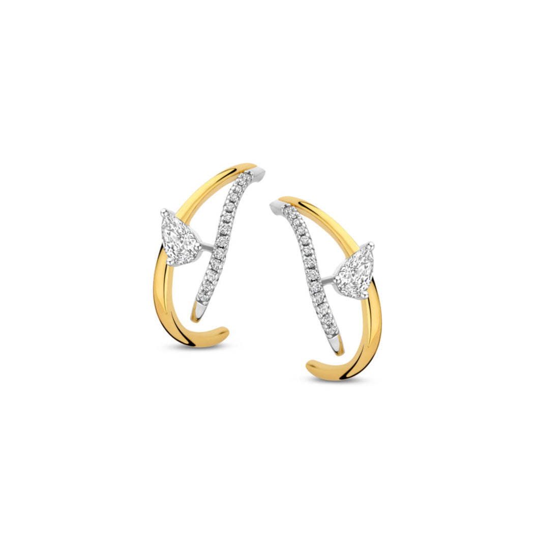 Naiomy Silver bicolor Oorbellen N5P71