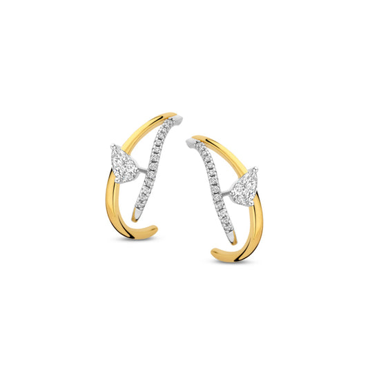 Naiomy Silver bicolor Oorbellen N5P71