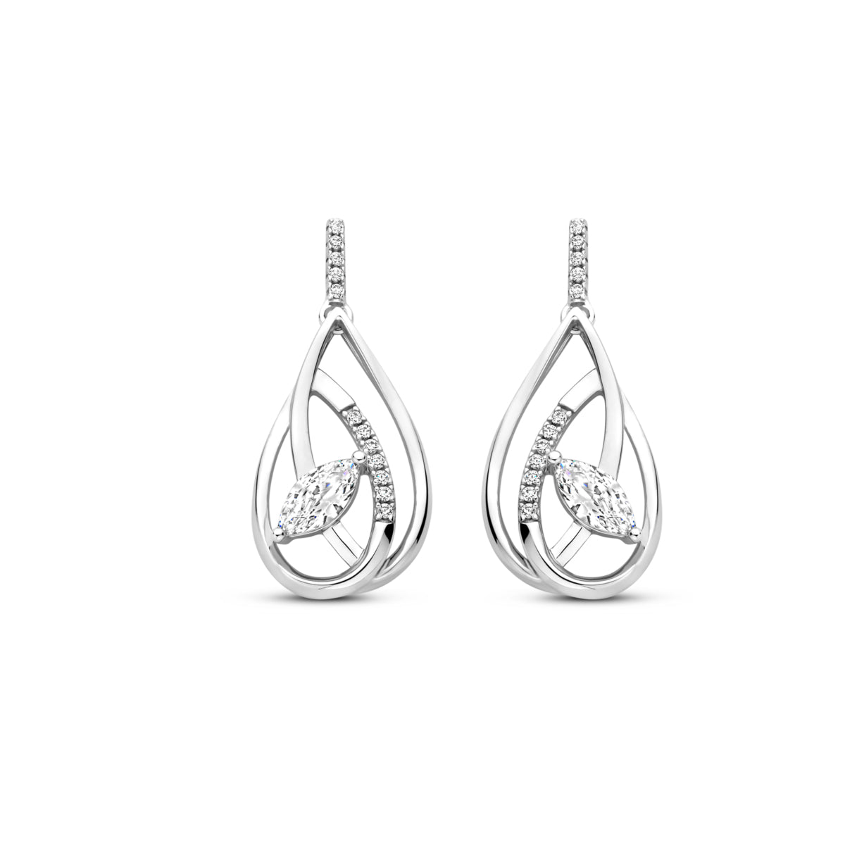 Naiomy Silver zilveren druppel Oorbellen N5P74