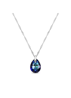 Spark zilveren ketting met blauwe Swarovski kristallen hanger N643311BB