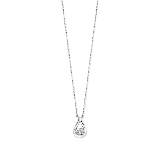 Naiomy zilveren ketting dames zirconia druppel N6F76