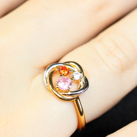 Naiomy Silver bicolor vergulde ring N5F57