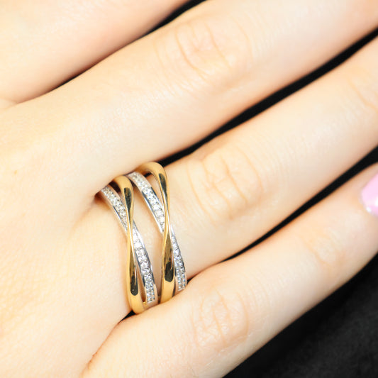 Naiomy Silver zilveren Bicolor ring N4H51