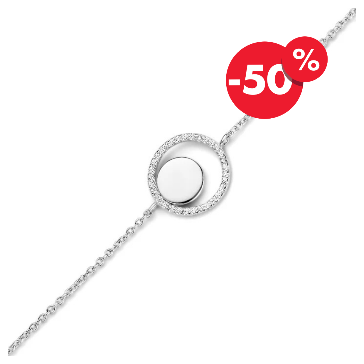 Naiomy zilveren armband parelmoer zirconia N8G13
