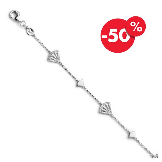 Naiomy zilveren armband schelp N7K09