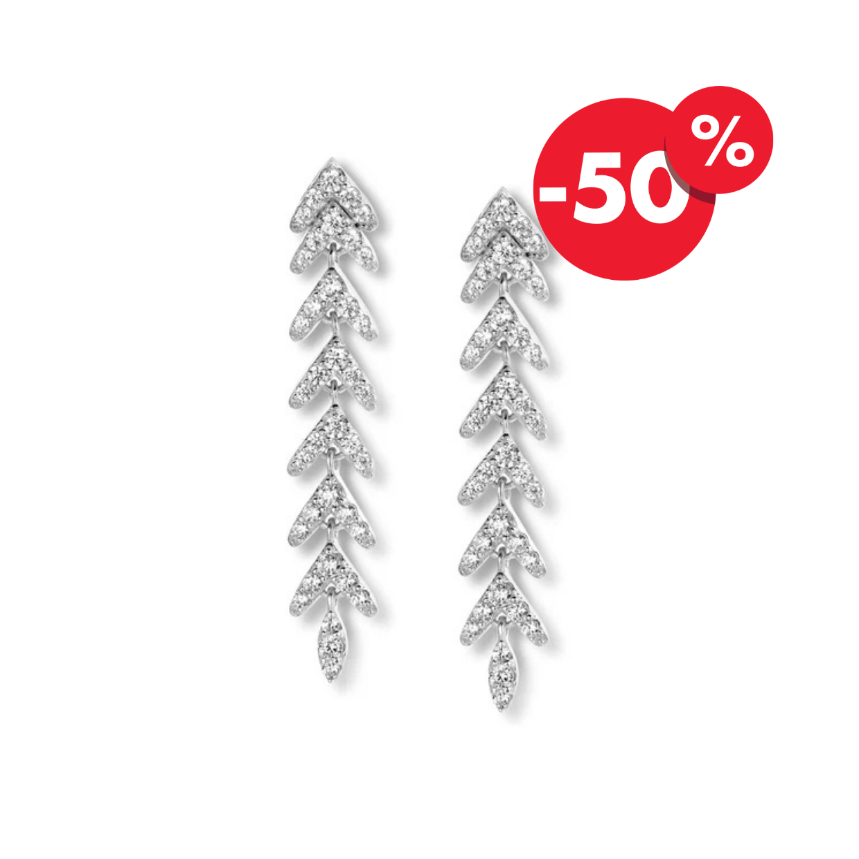 Naiomy zilveren hangoorbellen gala slinger N0S53