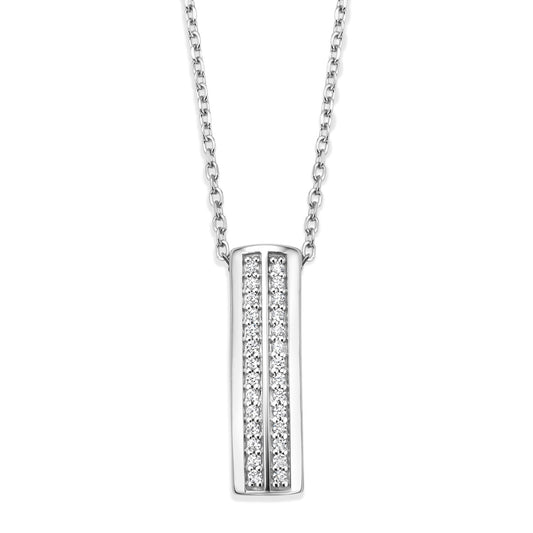 Naiomy zilveren ketting dames rechte hanger N6R55