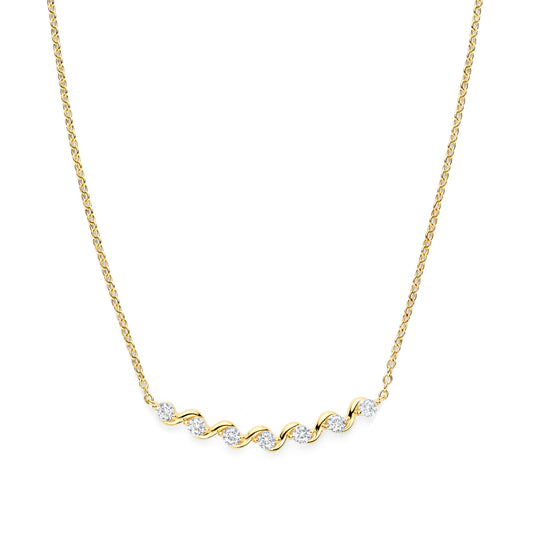 Naiomy zilveren ketting dames verguld gala swirl N6Q56