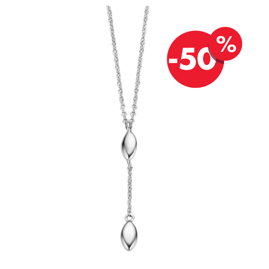 Naiomy zilveren ketting met druppel hanger B6B02