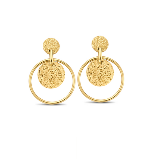 New Life oorbellen 18kt geelgoud 00A210