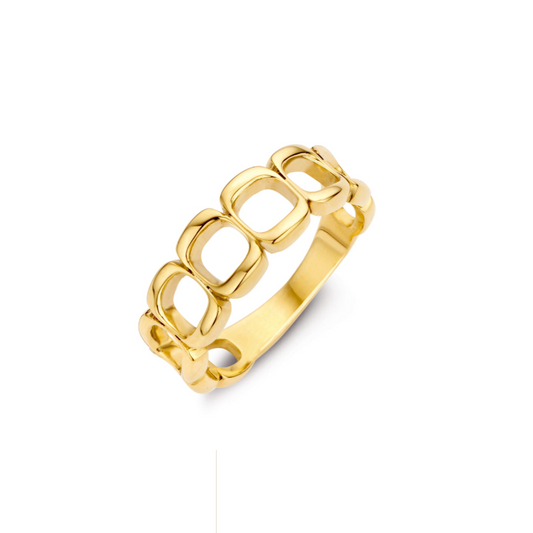 New Life ring 18kt geelgoud pepiet zonder structuur 00A104