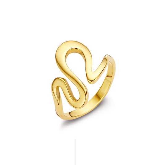 New Life ring 18kt geelgoud pepiet zonder structuur 00A138