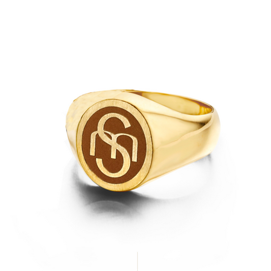 New Life zegelring 18kt pepiet cachet 0A003L