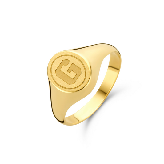 New Life zegelring 18kt pepiet cachet 0A005L