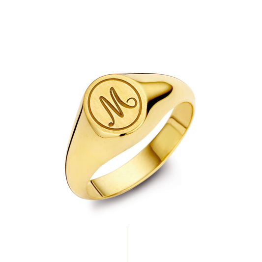 New Life zegelring 18kt pepiet cachet 0A006L