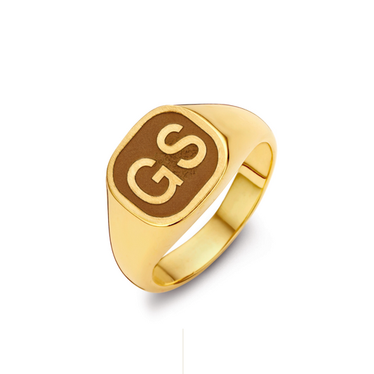 New Life zegelring 18kt pepiet cachet 0A008L