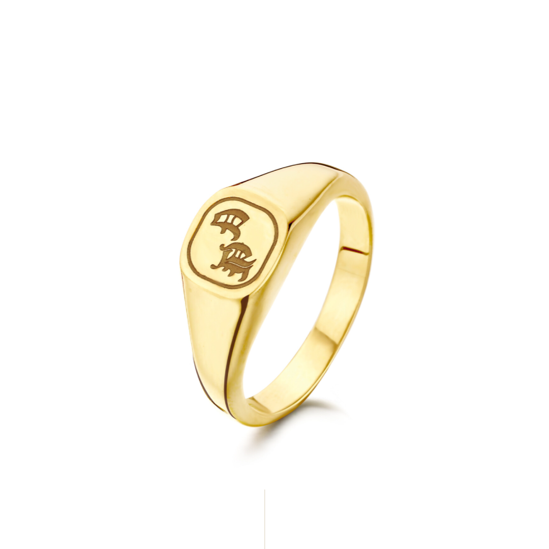 New Life zegelring 18kt pepiet cachet 0A009L
