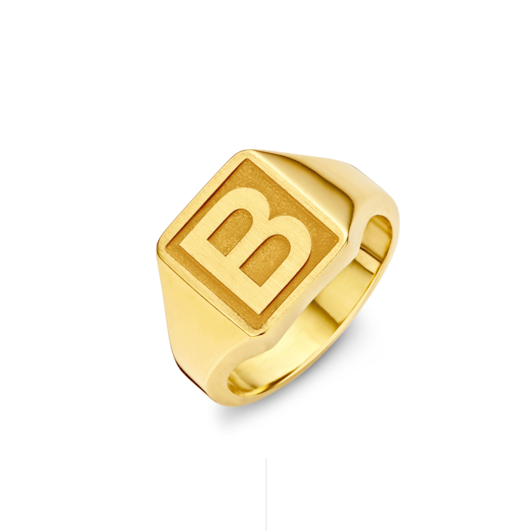 New Life zegelring 18kt pepiet cachet 0A010L